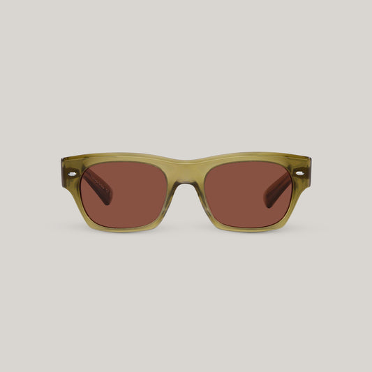 OLIVER PEOPLES KASDAN DUSTY OLIVE W/ BURGUNDY