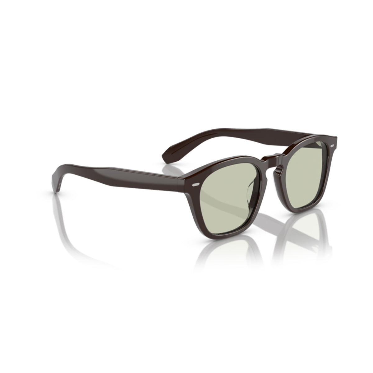 OLIVER PEOPLES N.03 KURI BROWN W/DEMO LENS - GREEN WASH