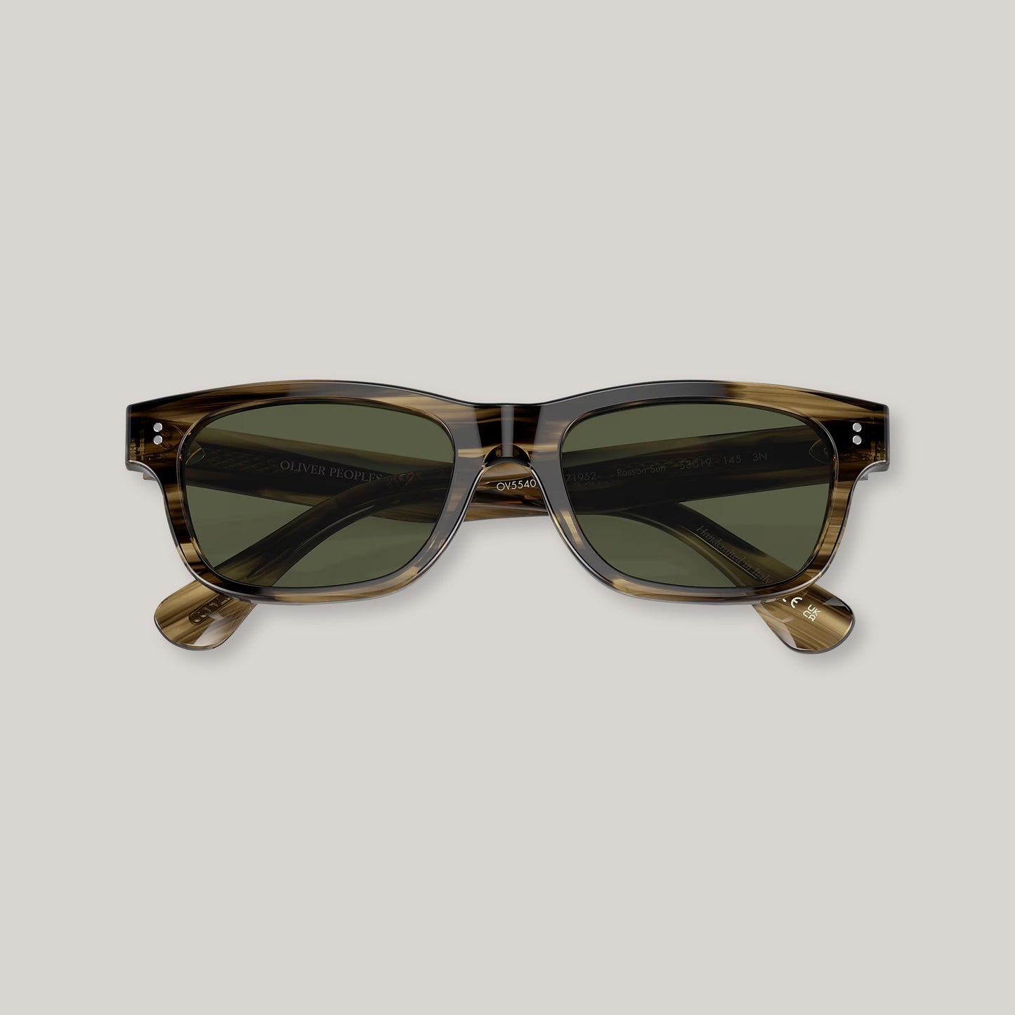 OLIVER PEOPLES ROSSON SUN OLIVE SMOKE W/G15