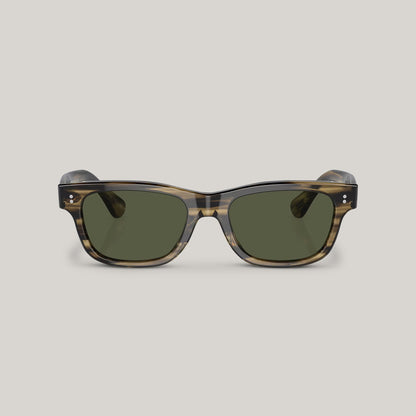 OLIVER PEOPLES ROSSON SUN OLIVE SMOKE W/G15