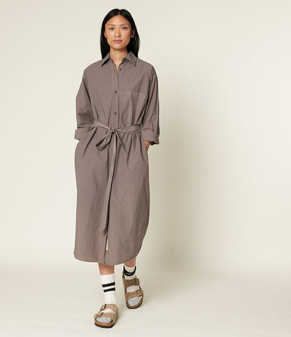 MERZ B SCHWANEN SHIRT DRESS - GRAIN