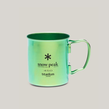 SNOW PEAK TITANIUM DOUBLE WALL CUP 450 - GREEN