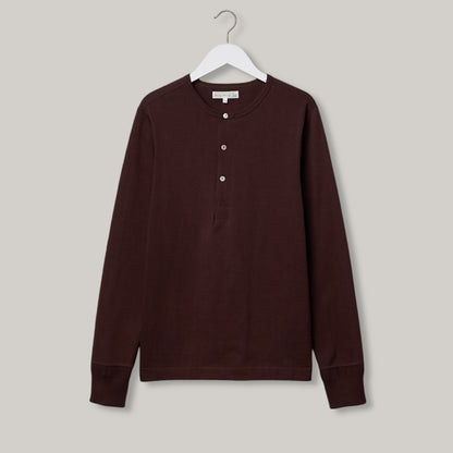 MERZ B SCHWANEN HENLEY SHIRT 206 - COFFEE