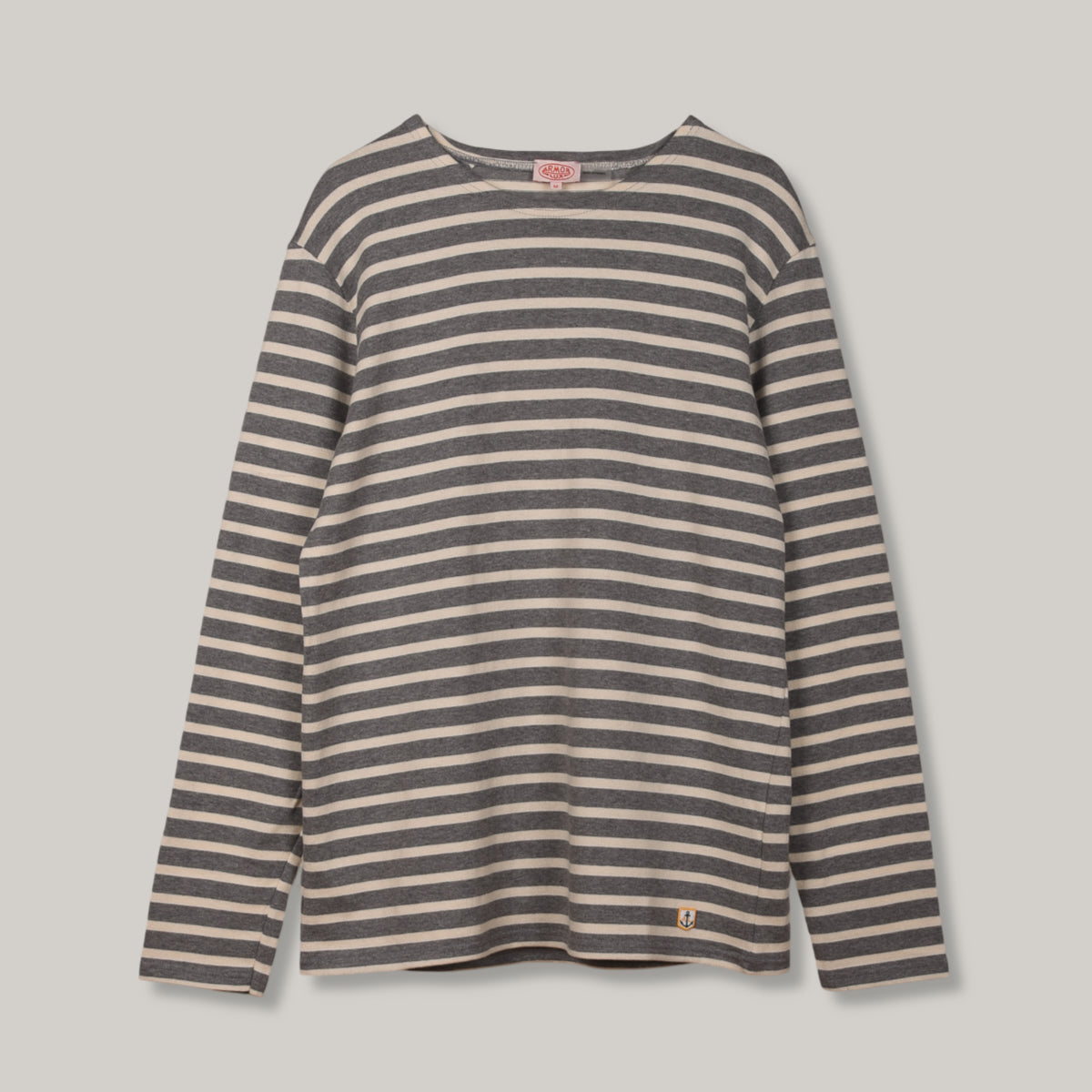 ARMOR LUX HERITAGE BRETON L/S T-SHIRT - MISTY GREY/ WHITE