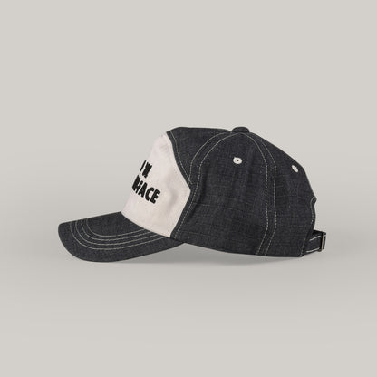 GOOD OL' WHATS-HER-FACE BY W'MENSWEAR TRUCKER HAT - BLUE/ WHITE