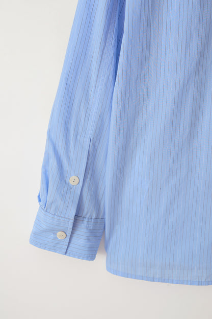 NOTHING WRITTEN TIMON STRIPED COTTON SHIRT - BLUE STRIPE