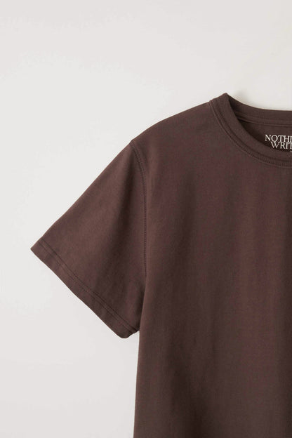 NOTHING WRITTEN BOBBA COTTON TEE - BROWN