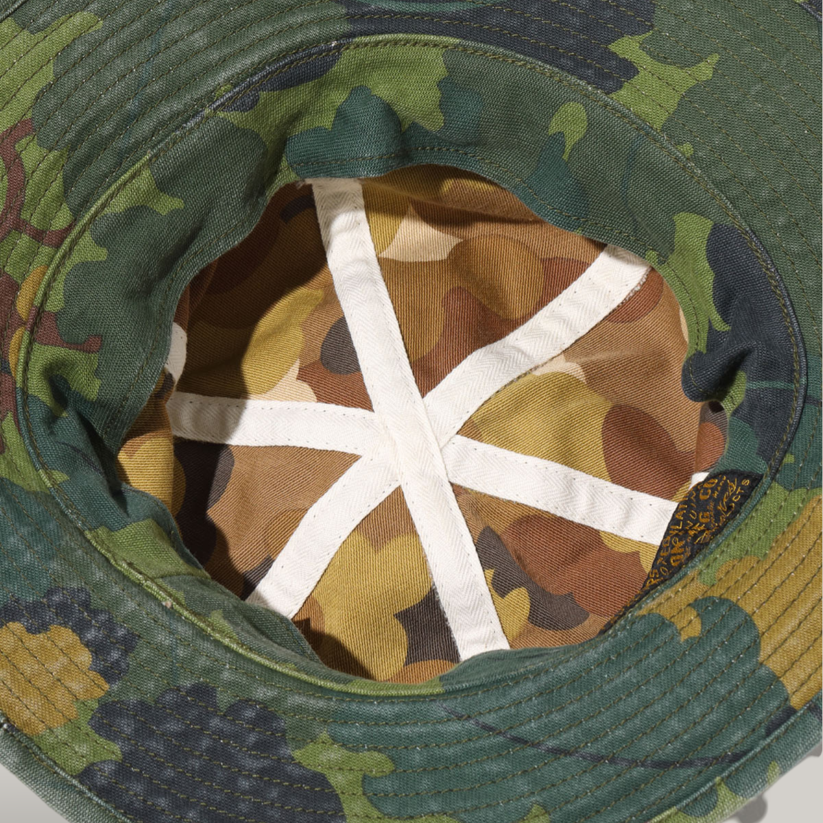 BUZZ RICKSON CIVILIAN MODEL HAT-  MITCHELL PATTERN CAMOUFLAGE