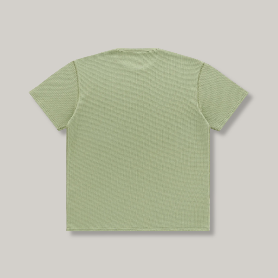 KNICKERBOCKER BOX KNIT T-SHIRT - GREEN