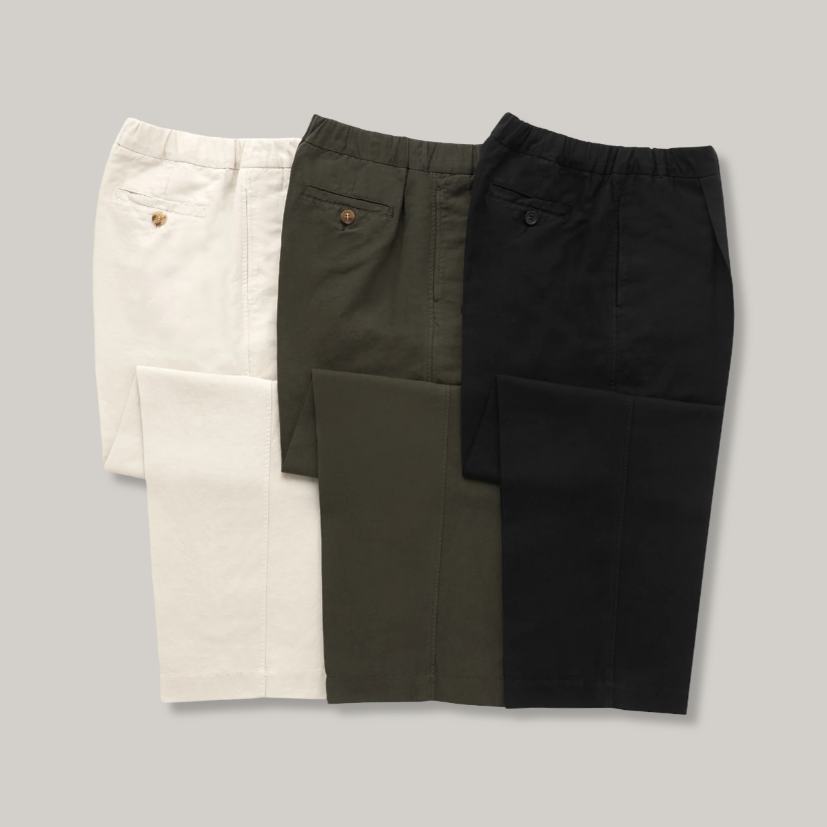 KNICKERBOCKER PARK COTTON & LINEN PANT - OLIVE