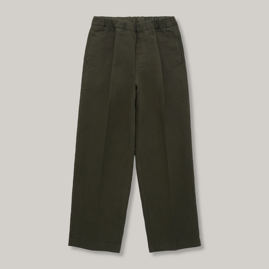 KNICKERBOCKER PARK COTTON & LINEN PANT - OLIVE