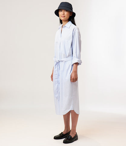 MERZ B SCHWANEN SHIRT DRESS - WHITE/ BLUE