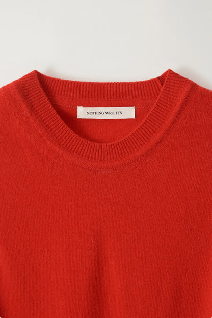 NOTHING WRITTEN EMITT U-NECK WOOL SLIPOVER - RED