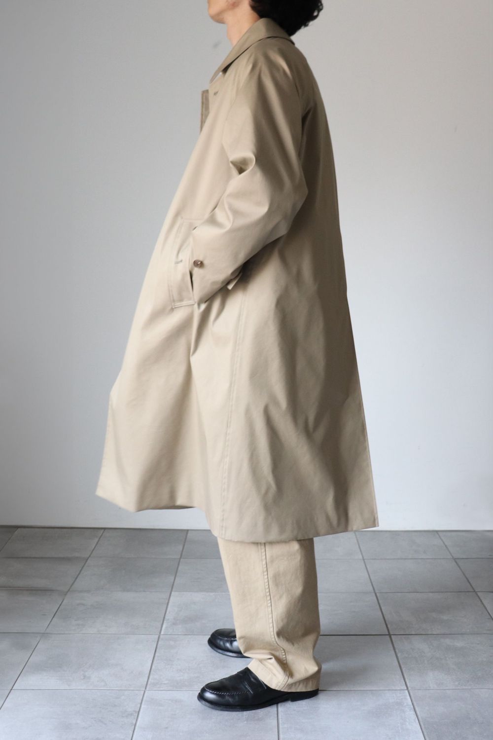 LENO BAL COLLAR COAT - BEIGE