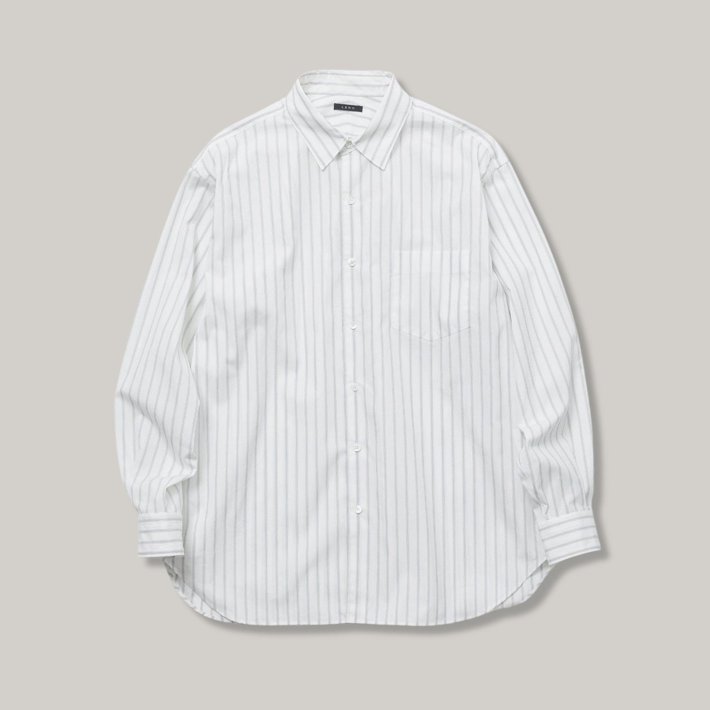 LENO STANDARD STRIPE SHIRT - WHITE STRIPE