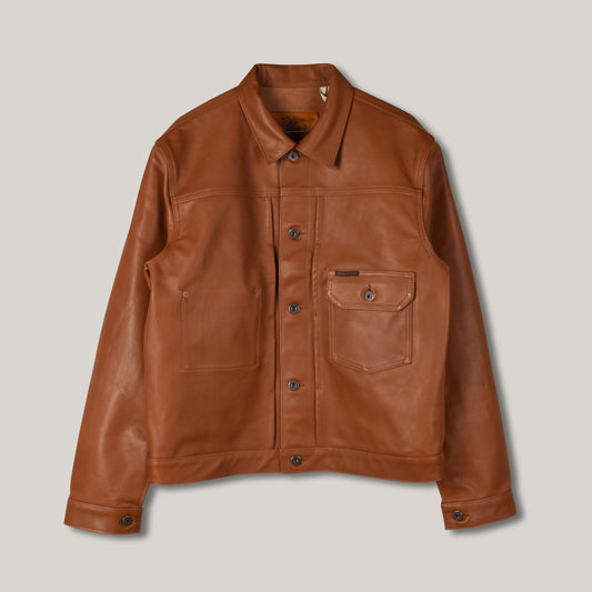 INDIGOFERA GRANT LEATHER JACKET - COGNAC