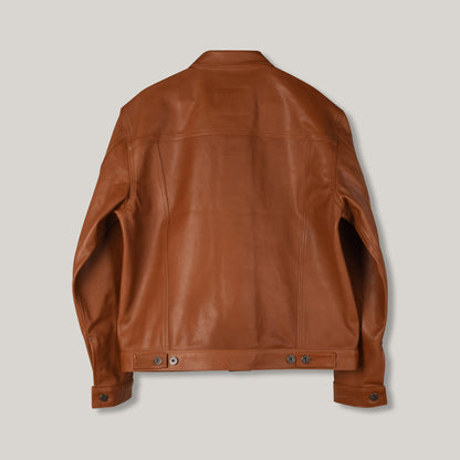 INDIGOFERA GRANT LEATHER JACKET - COGNAC