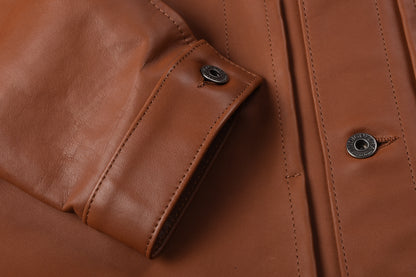 INDIGOFERA GRANT LEATHER JACKET - COGNAC