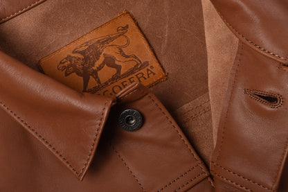 INDIGOFERA GRANT LEATHER JACKET - COGNAC