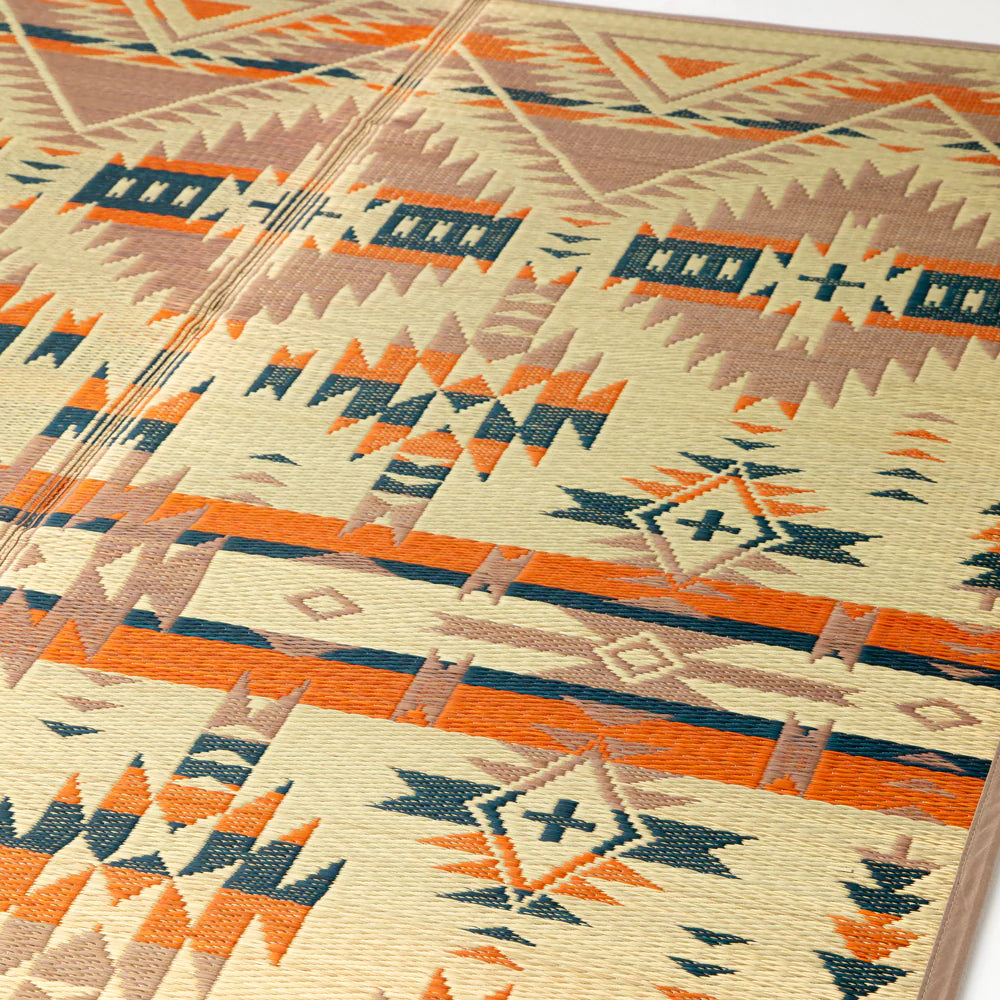 BASSHU IGUSA WOVEN RUG -  ORANGE