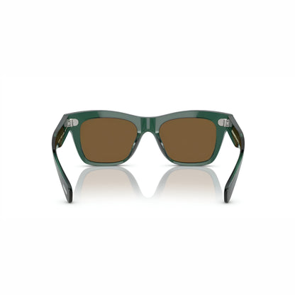 OLIVER PEOPLES MS.OLIVER TRANSLUCENT DARK TEAL W/ COGNAC MIRROR