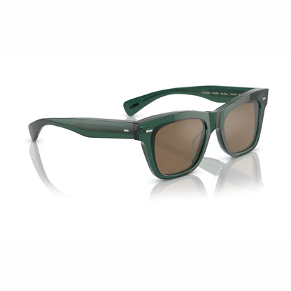 OLIVER PEOPLES MS.OLIVER TRANSLUCENT DARK TEAL W/ COGNAC MIRROR