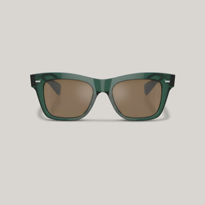 OLIVER PEOPLES MS.OLIVER TRANSLUCENT DARK TEAL W/ COGNAC MIRROR