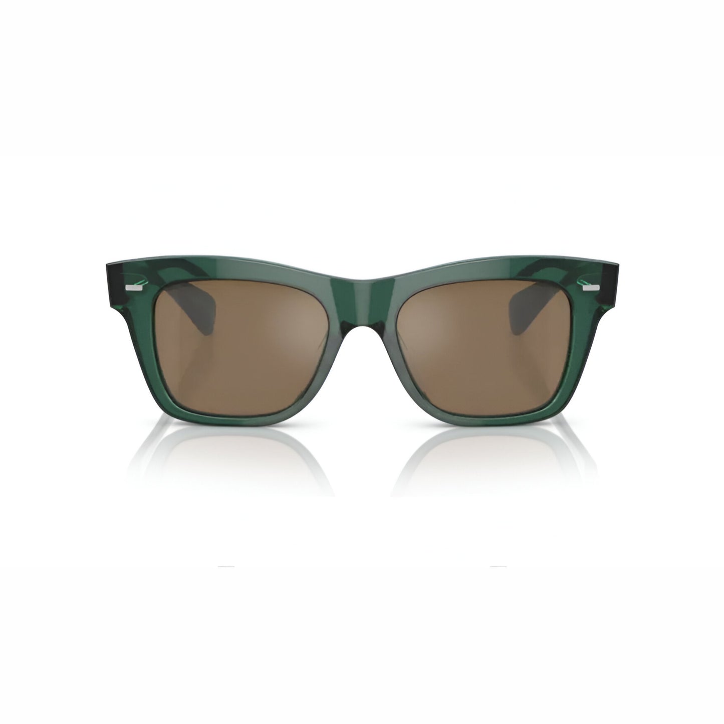 OLIVER PEOPLES MS.OLIVER TRANSLUCENT DARK TEAL W/ COGNAC MIRROR