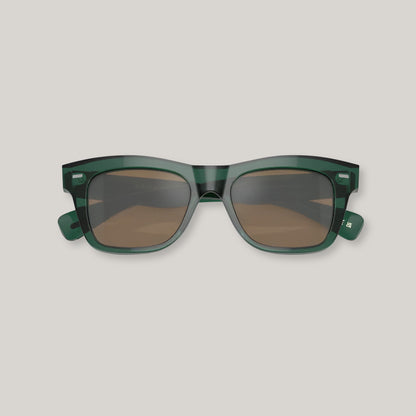 OLIVER PEOPLES MS.OLIVER TRANSLUCENT DARK TEAL W/ COGNAC MIRROR