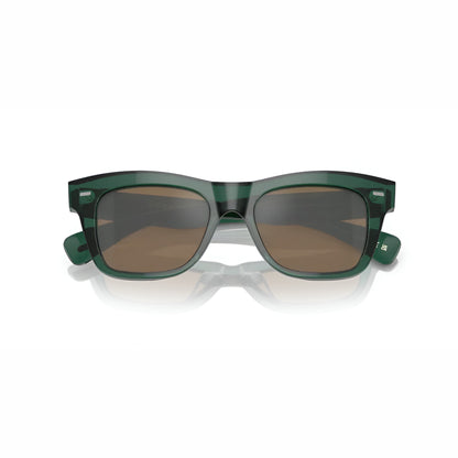 OLIVER PEOPLES MS.OLIVER TRANSLUCENT DARK TEAL W/ COGNAC MIRROR