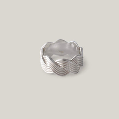 ONE EAR BRAND X BOJO SCHMUCK MIZUHIKI BANDANA RING - SILVER