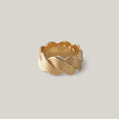 ONE EAR BRAND X BOJO SCHMUCK MIZUHIKI BANDANA RING - GOLD