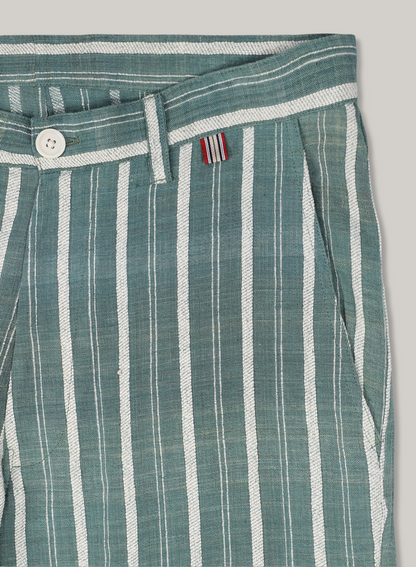 KARDO THOMAS TROUSER - GREEN/ NATURAL