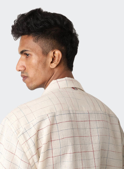 KARDO PEDRO SHIRT - NATURAL/MULTI CHECK