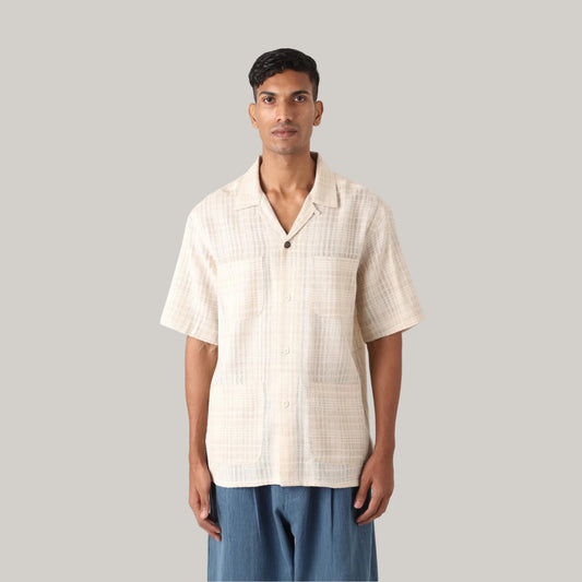 KARDO PEDRO SHIRT - NATURAL CHECK