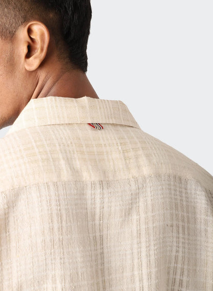 KARDO PEDRO SHIRT - NATURAL CHECK