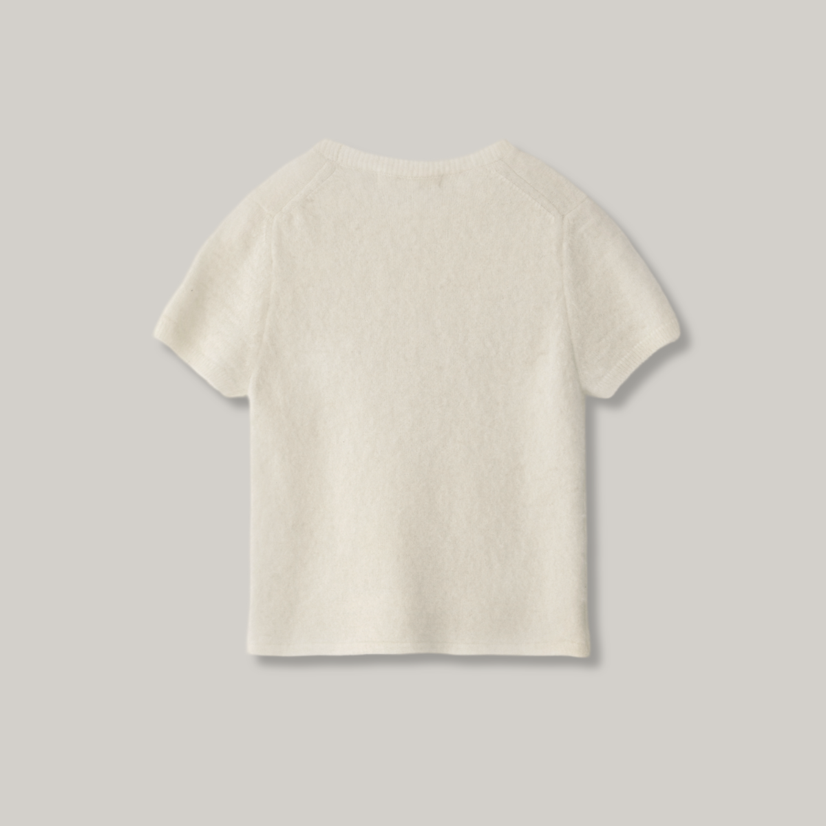 NOTHING WRITTEN KOTTE ALPACA SHORT SLEEVE KNIT - IVORY