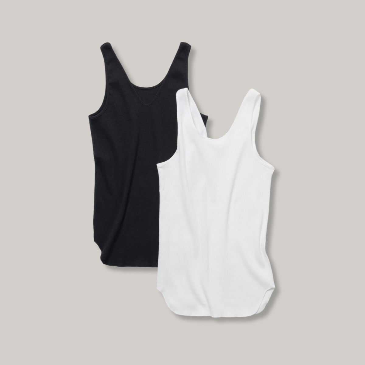 LENO BACK TO FRONT TANK TOP - WHITE