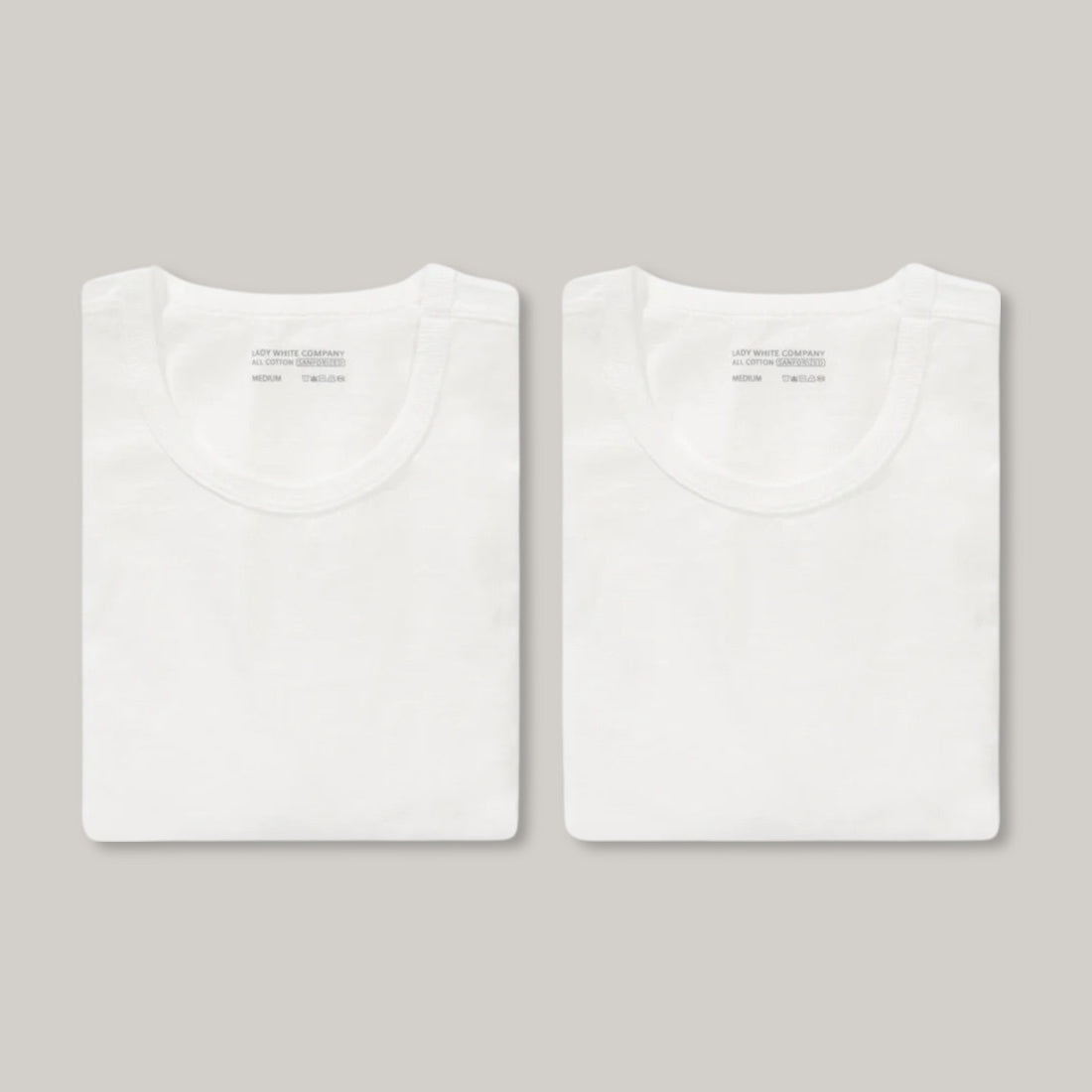 LADY WHITE CO. TEE 2 PACK - WHITE