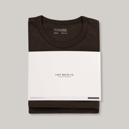 LADY WHITE CO. TEE 2 PACK - BLACK OLIVE