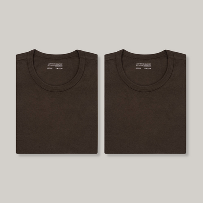 LADY WHITE CO. TEE 2 PACK - BLACK OLIVE