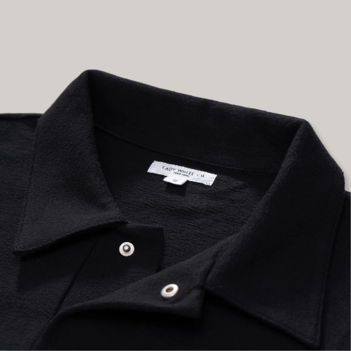 LADY WHITE CO.  TEXTURED RICHMOND POLO - BLACK