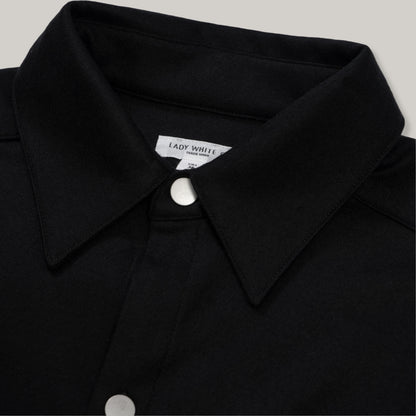 LADY WHITE CO. WOOL  SNAP SHIRT - BLACK