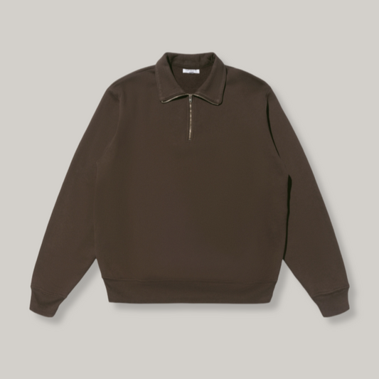 LADY WHITE CO. 1/4 ZIP SWEATSHIRT - BLACK OLIVE