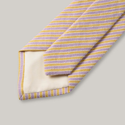 TS(S) ALTERNATE STRIPE CLOTH NECK TIE - PURPLE/ YELLOW