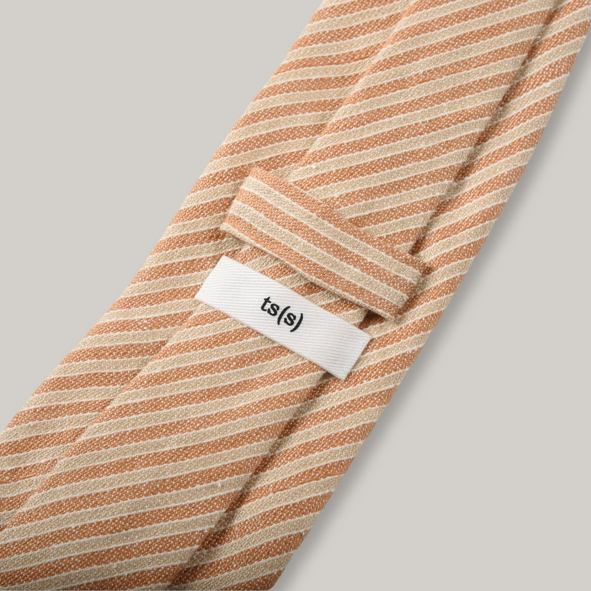 TS(S) ALTERNATE STRIPE CLOTH NECK TIE - BROWN/ KHAKI