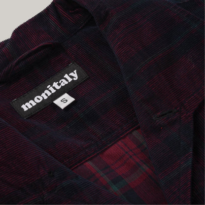 MONITALY 50's LS MILANO SHIRT - MAROON PLAID