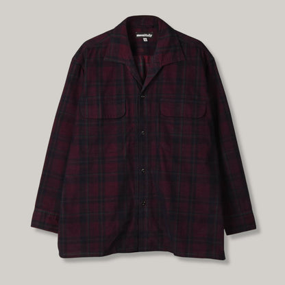 MONITALY 50's LS MILANO SHIRT - MAROON PLAID