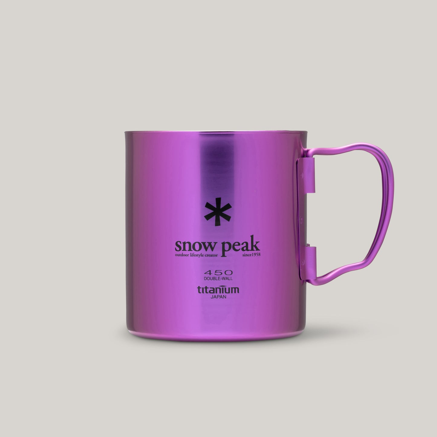 SNOW PEAK TITANIUM DOUBLE WALL 450G CUP - PURPLE