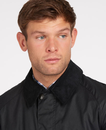 BARBOUR ASHBY WAXED JACKET - NAVY